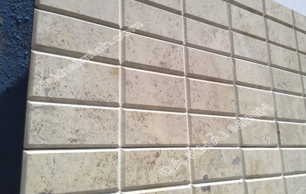 HKM1083 -Đá Vàng sẫm- TƯỜNG NGOÀI- Đá tự nhiên trang trí Khải Minh
