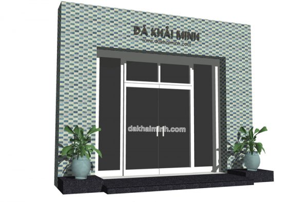 HKM1884 -TƯỜNG MẶT TIỀN- Đá tự nhiên trang trí Khải Minh