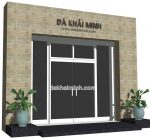 HKM1906 -Đá Vàng sẫm- TƯỜNG MẶT TIỀN- Đá tự nhiên trang trí Khải Minh