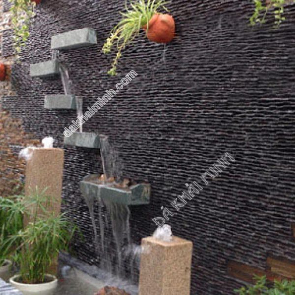 HKM277 -Đá Đen xám- GIẾNG TRỜI- Đá tự nhiên trang trí Khải Minh