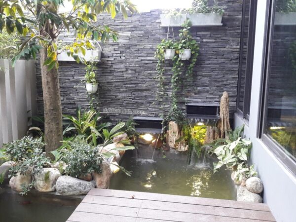 Hkm3237 – Đá chẻ phiến ốp tường màu đen #164 – -Đá Đen Xám- TƯỜng RÀo- Đá Tự Nhiên Trang Trí Khải Minh
