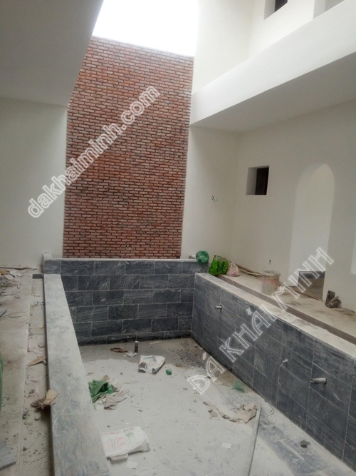 HKM641 -Đá Đen xám- CỘT – TRỤ – CỔNG- Đá tự nhiên trang trí Khải Minh