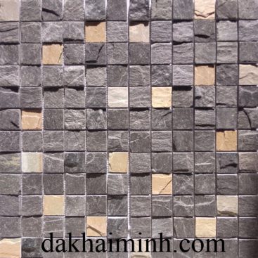 Đá chẻ phiến ốp tường màu đen #252 - Mosaic Xdhs 45x45 #252
