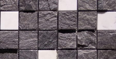 Đá chẻ phiến ốp tường màu đen #262 - Mosaic Xdts 45x45 #262