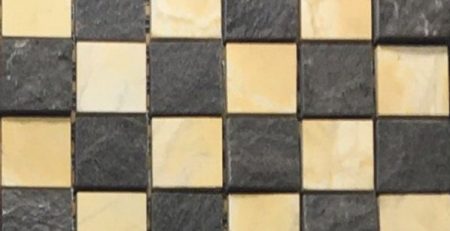 Đá chẻ phiến ốp tường màu đen #254 - Mosaic Xdvkcr 45x45 #254 (1)