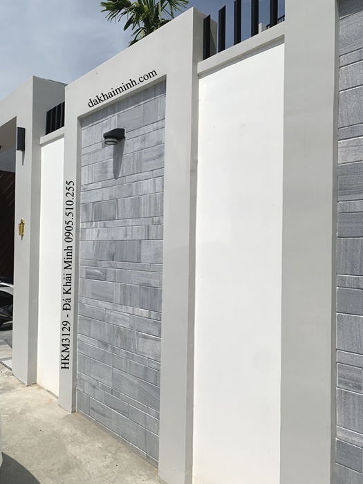 Đá xanh bluestone mặt nhám ốp tường rào