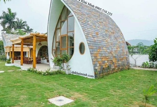 Đá rỉ sét lai châu lợp mái