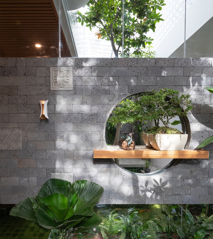 Ðá Ong Xám ốp tường rào sân vườn