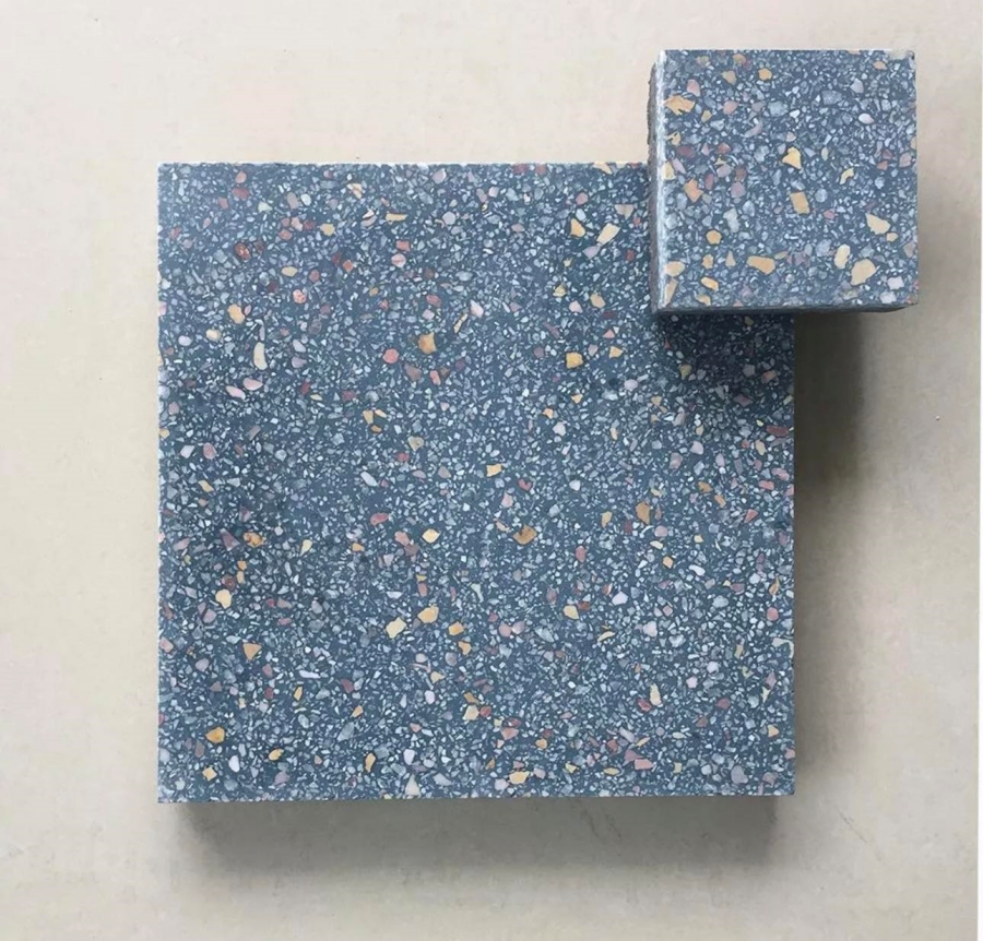 Gạch Terrazzo đá Mài màu đen