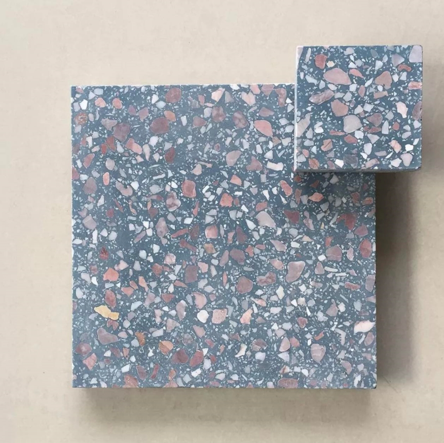 Gạch Terrazzo đá Mài màu xám