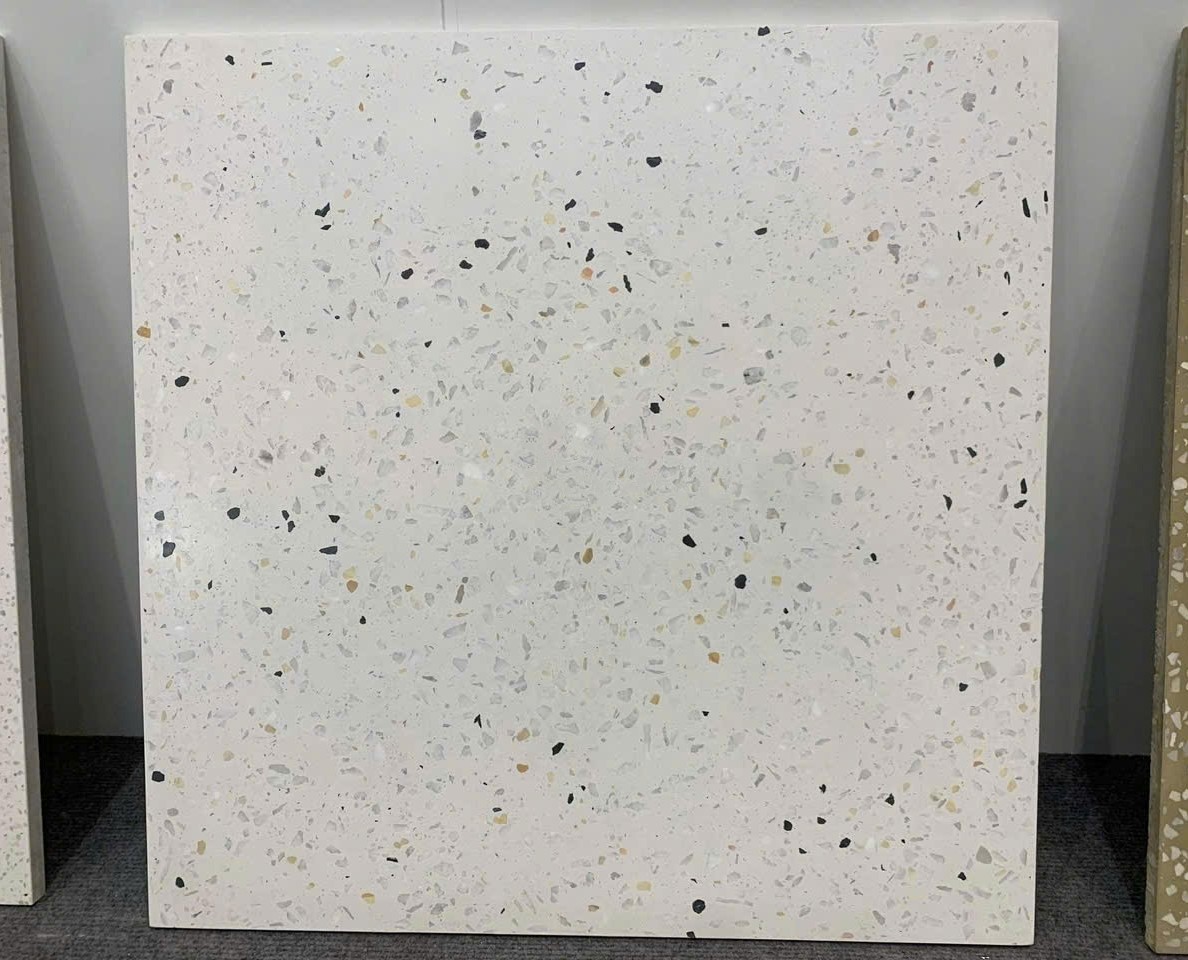 Gạch terrazzo 60x60 cm, màu trắng