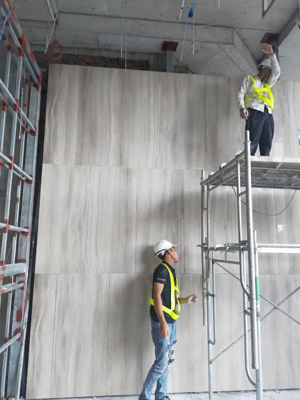 Mẫu đá Marble, màu xám , ốp Mặt Tiền