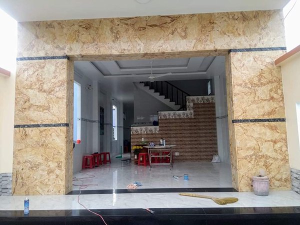 Mẫu đá màu vàng, ốp mặt tiền đẹp mới nhất