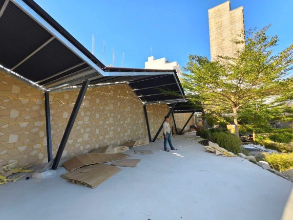 Đá rối pu Foam ốp tường rào